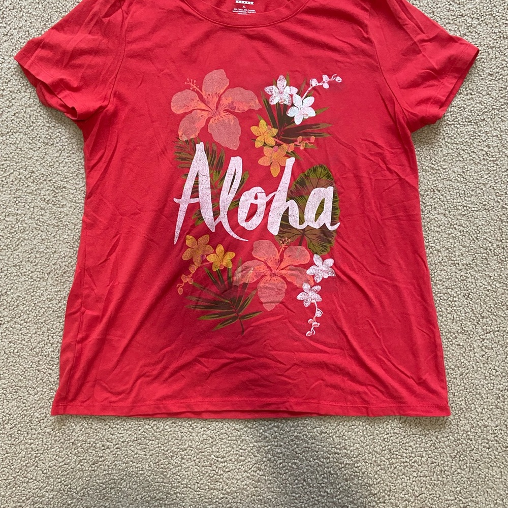 Vibrant Red Graphic T-Shirt